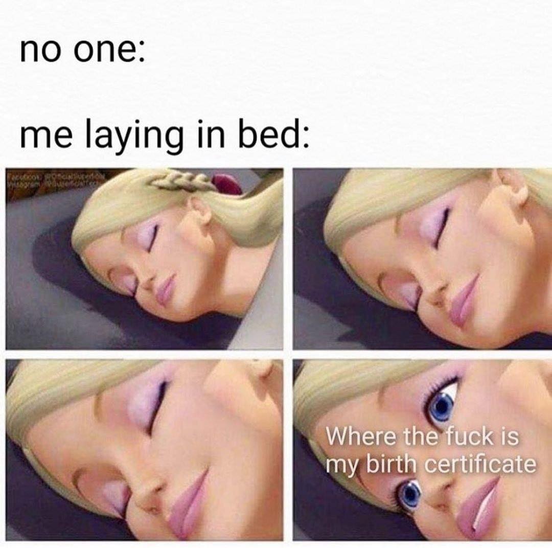 This meme is a humorous expression of frustration and exhaustion. It features a character from the animated movie "Tangled" (Rapunzel) with a sarcastic and exasperated expression, captioned with the phrase "I'm not sleeping, I'm just resting my eyes... for 12 hours". The meme pokes fun at the common phrase "I'm not sleeping, I'm just resting my eyes", implying that the speaker is actually asleep and just trying to convince themselves they're not.